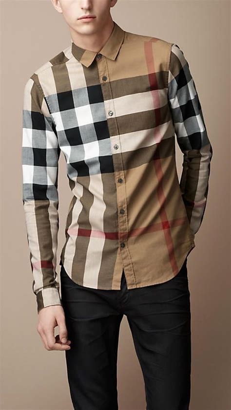 burberry silk shirt mens|designer shirt Burberry for men.